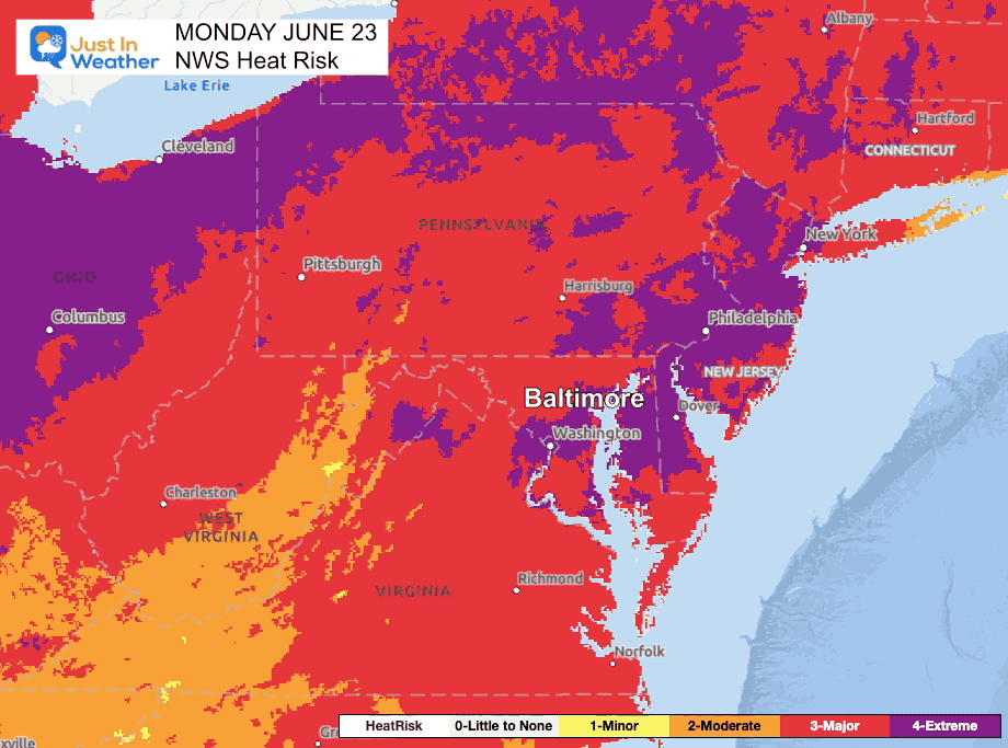 June 21 NWS Heat Risk