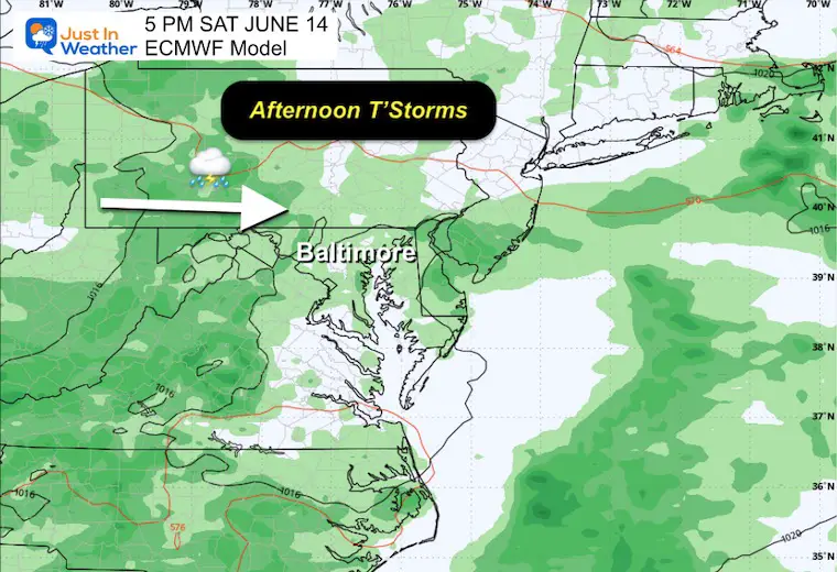 June 11 weather rain storm Saturday afternoon