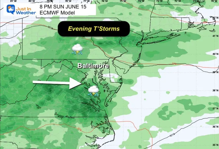 June 11 weather rain storm Sunday