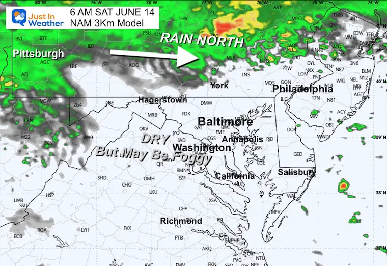 June 13 weather rain storm radar Saturday morning