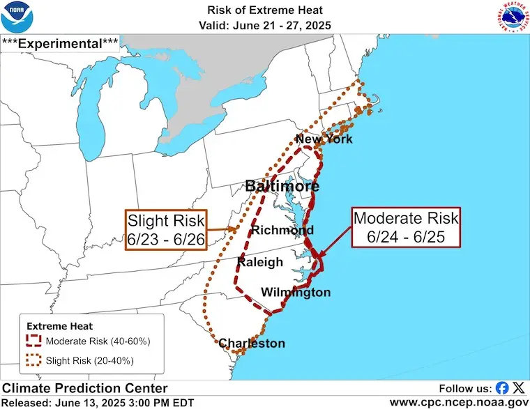 June 14 NOAA Excessive Heat Outlook