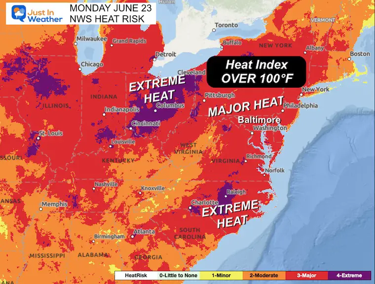 June 17 weather Heat Risk