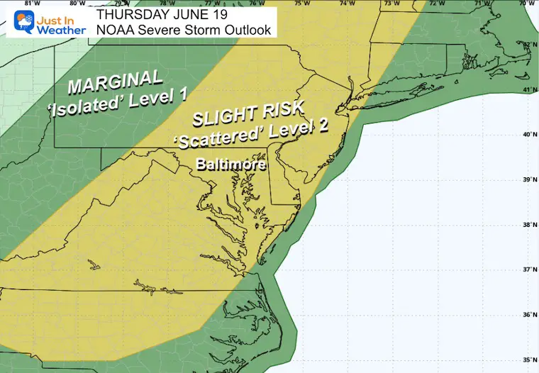 June 17 NOAA Severe Storm Risk Thursday