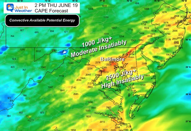 June 19 weather severe storm CAPE