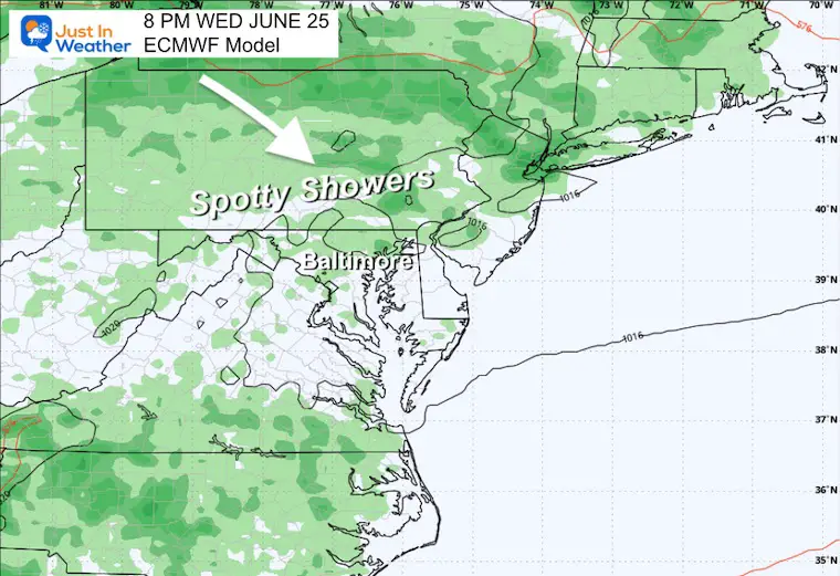 June 23 weather storm forecast Wednesday