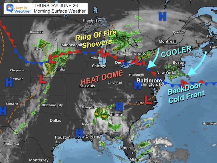 June 26 weather storm heat dome Thursday morning