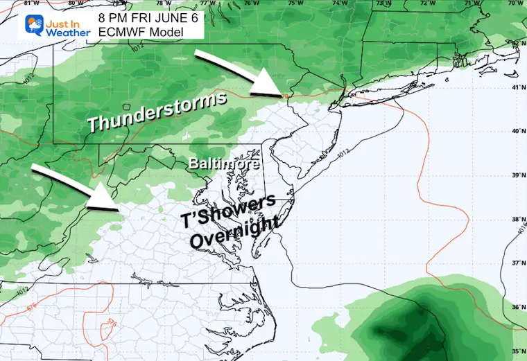 June 3 weather thunderstorms Friday evening