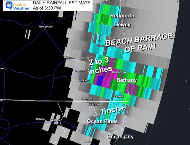 June 30 weather rainfall flooding doppler estimate