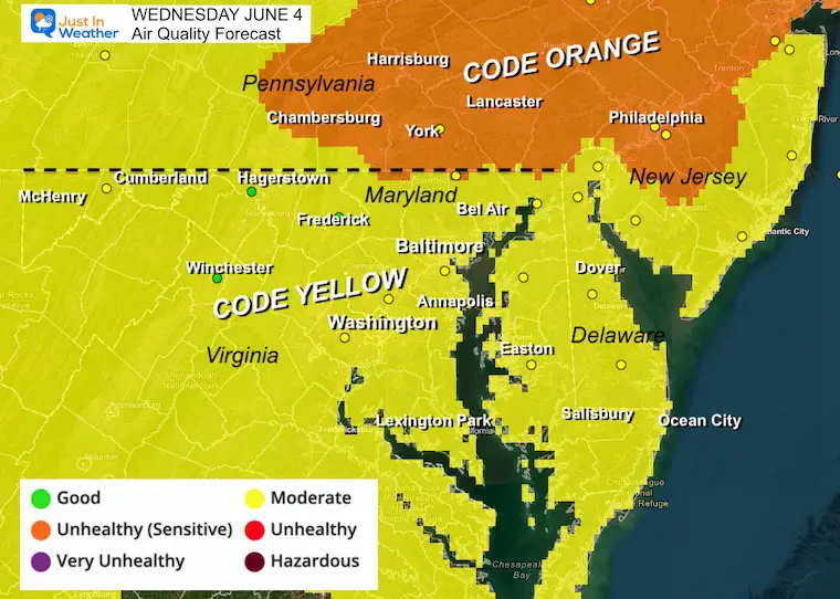 June 4 weather air quality Wednesday