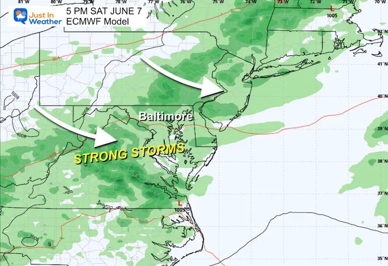 June 4 weather rain storm Saturday afternoon