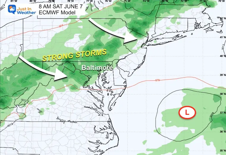 June 4 weather rain storm Saturday morning