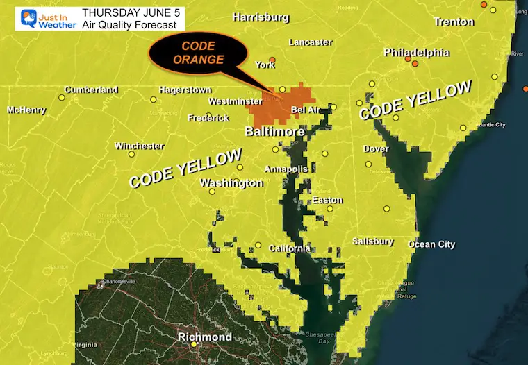 June 5 Air Quality Forecast
