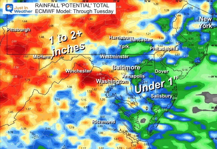 June 5 weather forecast rain total