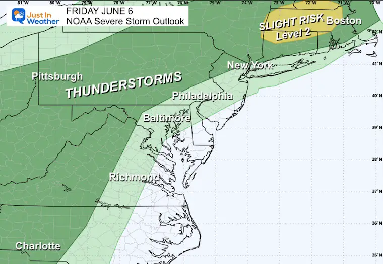 June 6 weather NOAA Severe Storm Outlook Friday