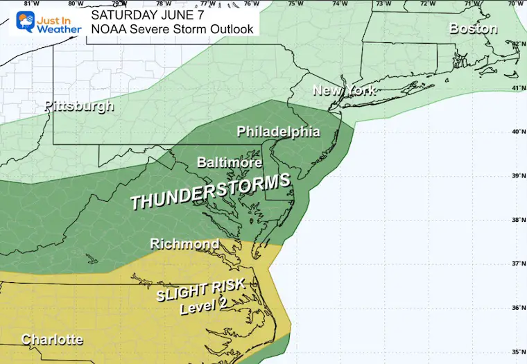 June 6 weather NOAA Severe Storm Outlook Saturday