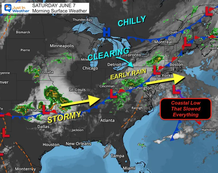 May 7 weather storm map rain Saturday morning