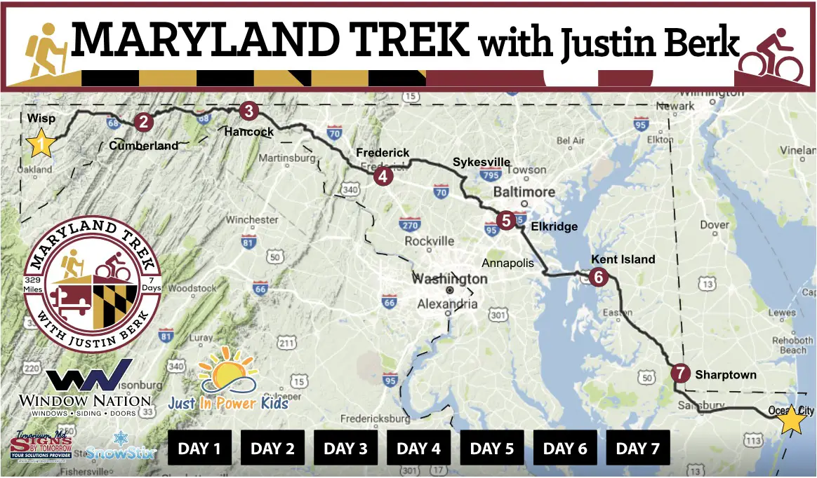 Maryland Trek 12 map