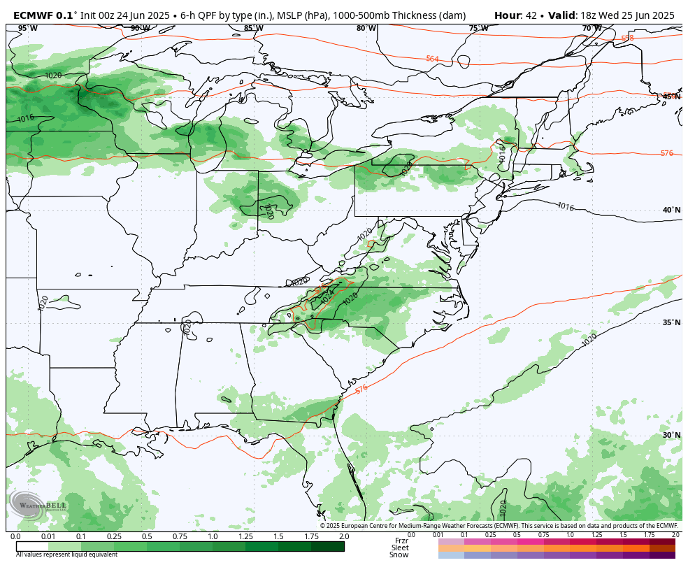 June 24 weather storm forecast Wednesday to weekend