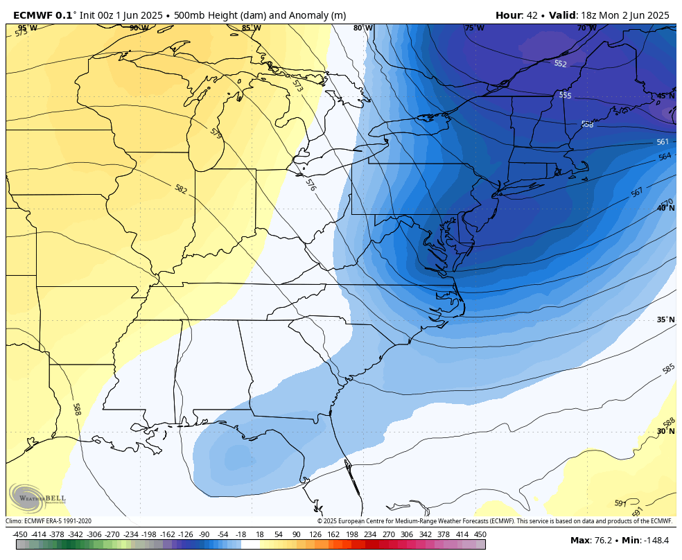 June 1 jet stream forecast