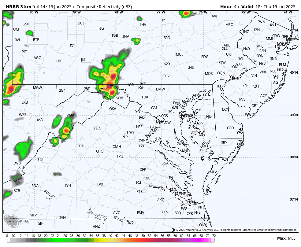 June 19 weather storm forecast radar