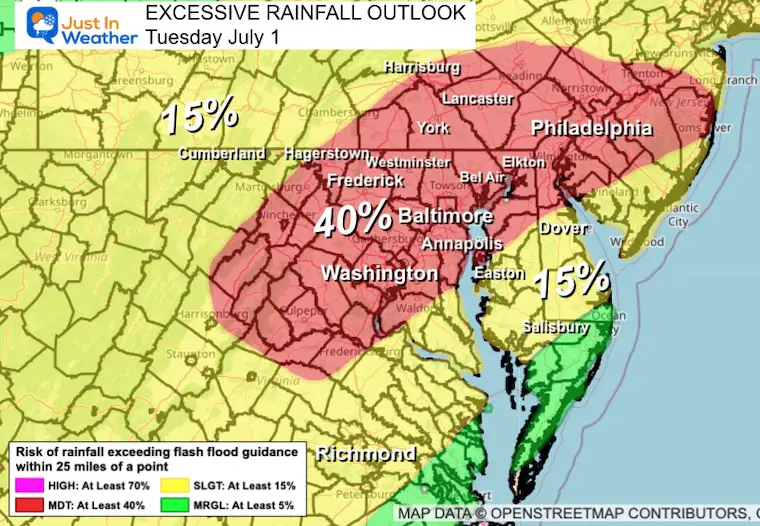 NOAA Excessive Rainfall Outlook