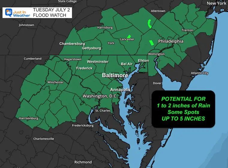 July 1 weather Flood Watch