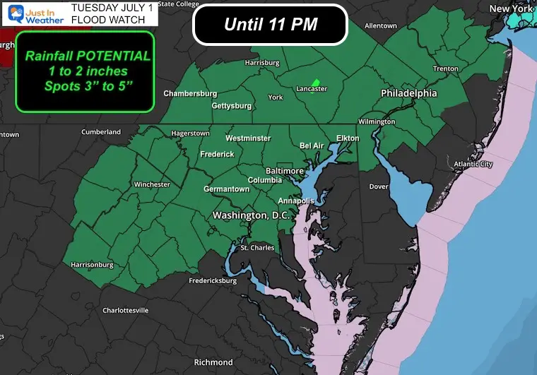 July 1 Flood Watch Tuesday