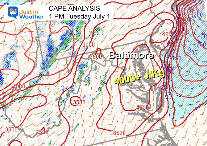 July 1 Severe Storm CAPE