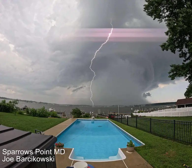 Lightning storm shelf cloud July 1