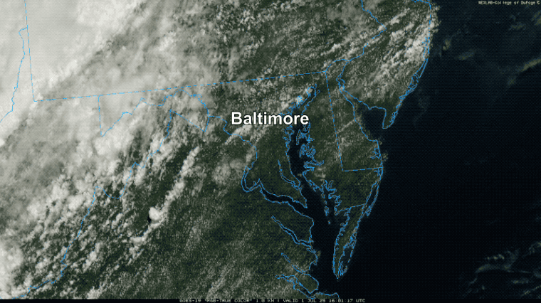 Storm Satellite Loop Tuesday