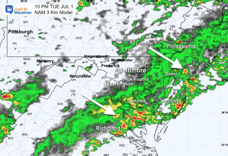 July 1 Severe Thunderstorm Watch Tuesday 10 PM