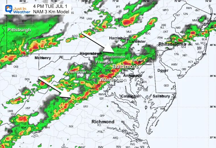 July 1 Severe Thunderstorm Watch Tuesday 4 PM