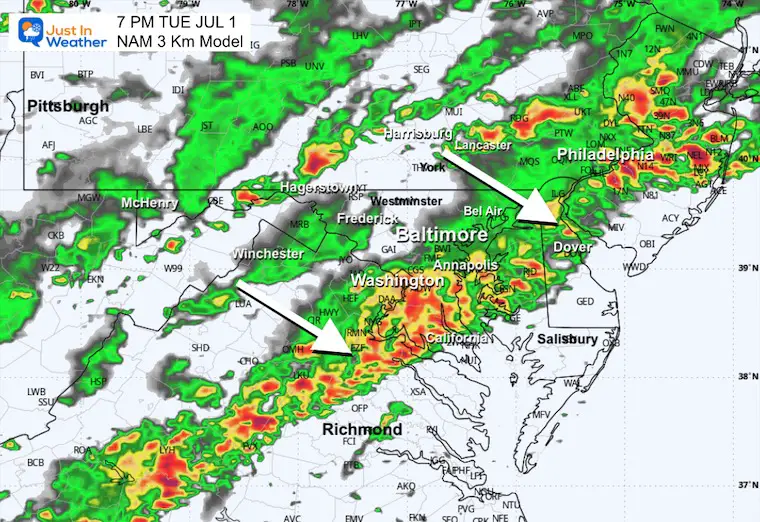 July 1 Severe Thunderstorm Watch Tuesday 7 PM