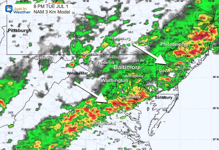 July 1 Severe Thunderstorm Watch Tuesday 8 PM