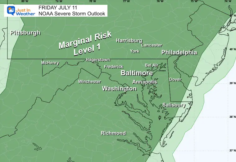 July 10 NOAA Severe Storm Risk Friday