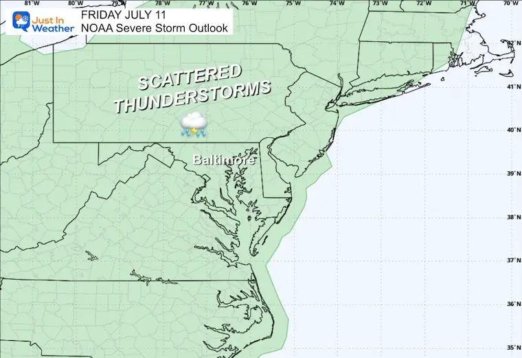 July 11 NOAA Severe Storm Risk Friday