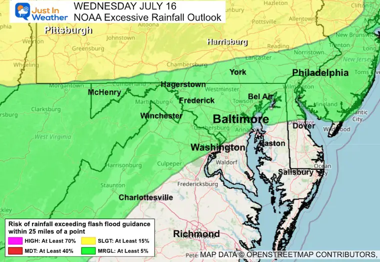 July 15 NOAA Flood Guidance Wednesday