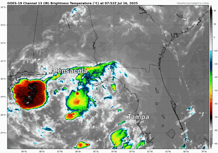 July 16 weather tropical satellite Wednesday morning