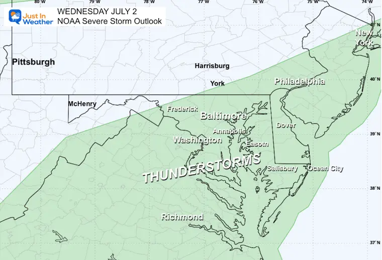 July 2 weather NOAA severe storm risk