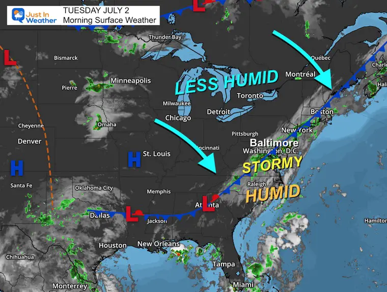July 2 weather Wednesday morning