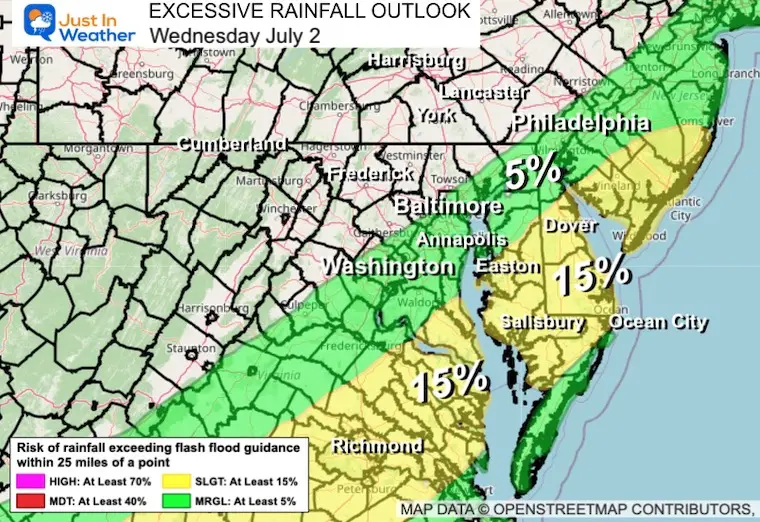 July 2 weather NOAA Excessive Rain Outlook