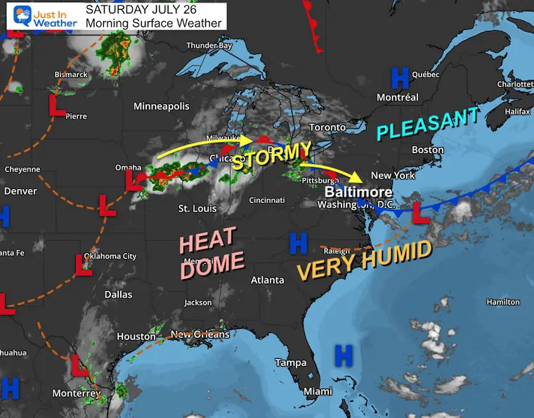 July 26 weather Saturday morning