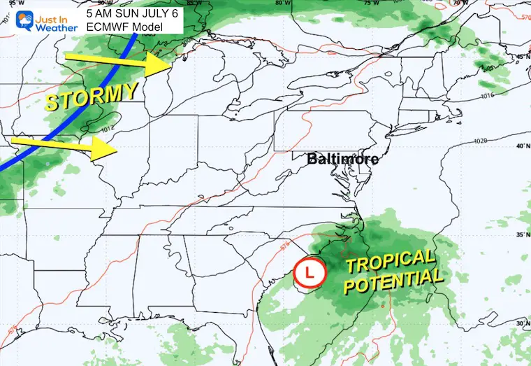 July 3 weather forecast storm Sunday