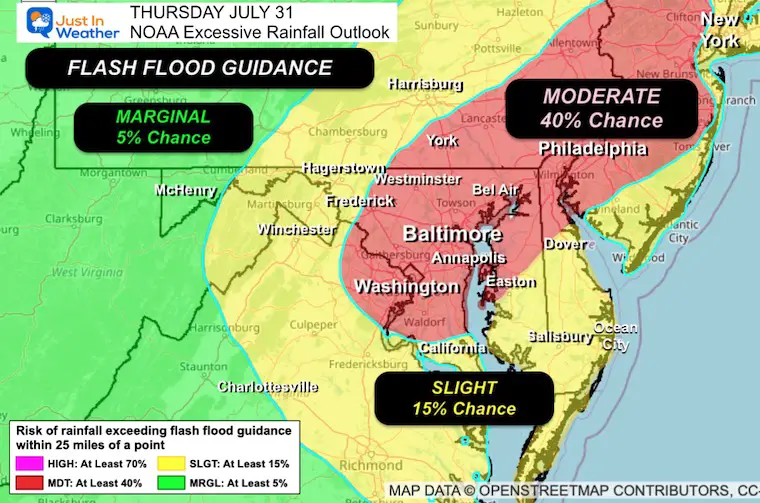 July 31 Flash Flood Guidance 
