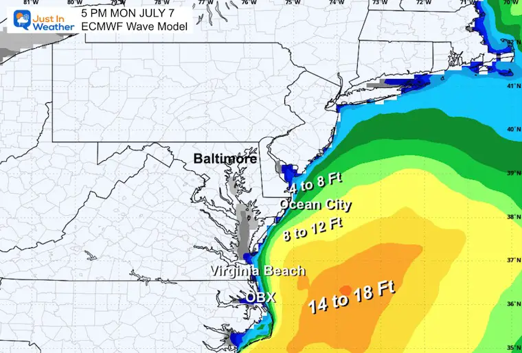 July 5 weather tropical storm wave forecast