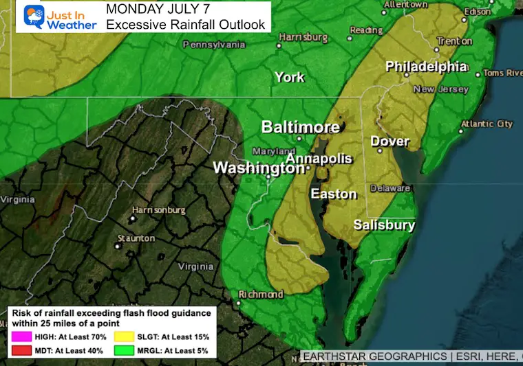 July 7 NOAA Excessive Rainfall Outlook