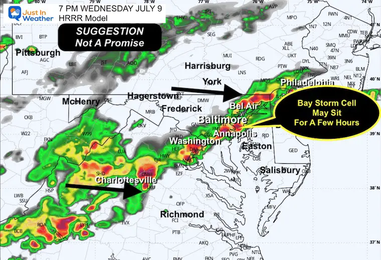 July 9 weather forecast radar storm 7 PM