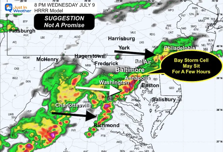 July 9 weather forecast radar storm 8 PM