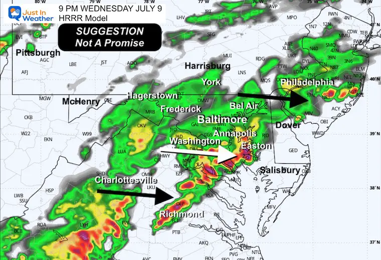 July 9 weather forecast radar storm 9 PM