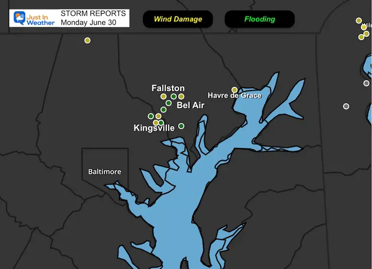 Storm reports Monday June 30
